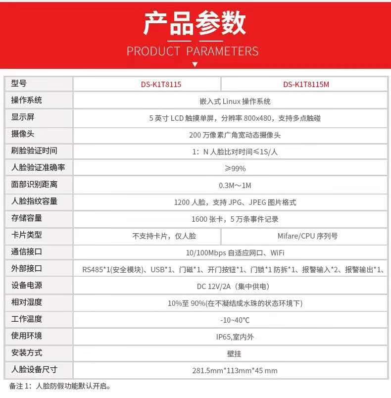 人臉識別門禁考勤系統